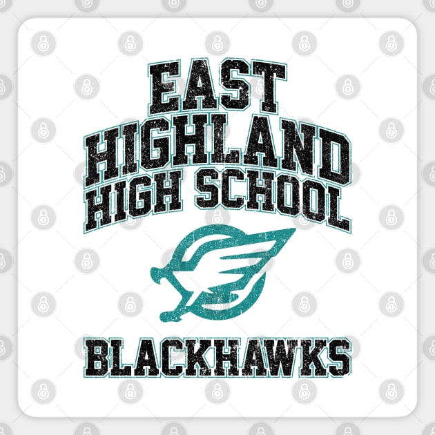 East Highland High School Blackhawks (Variant) Magnet by huckblade